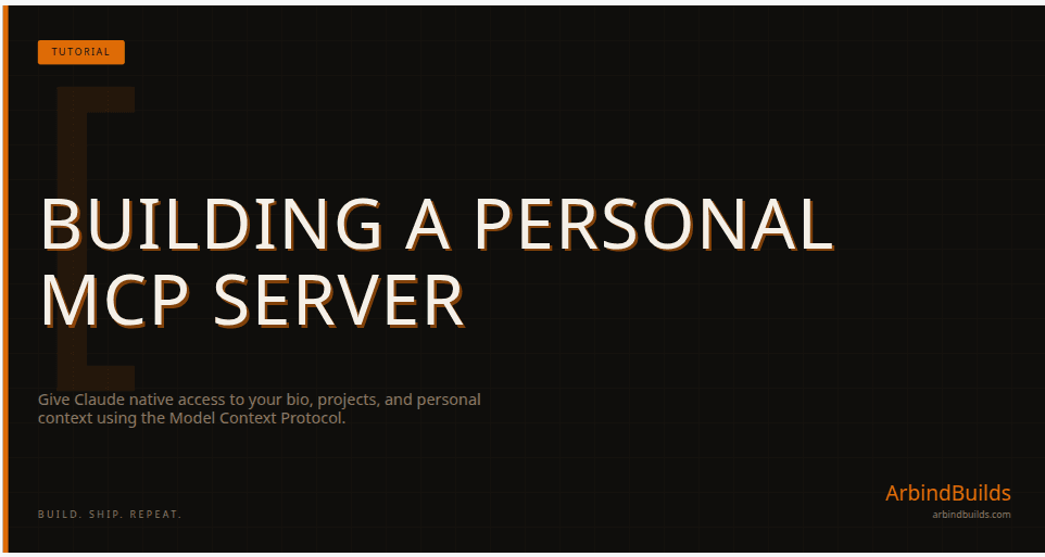 Building a Personal MCP Server for Claude